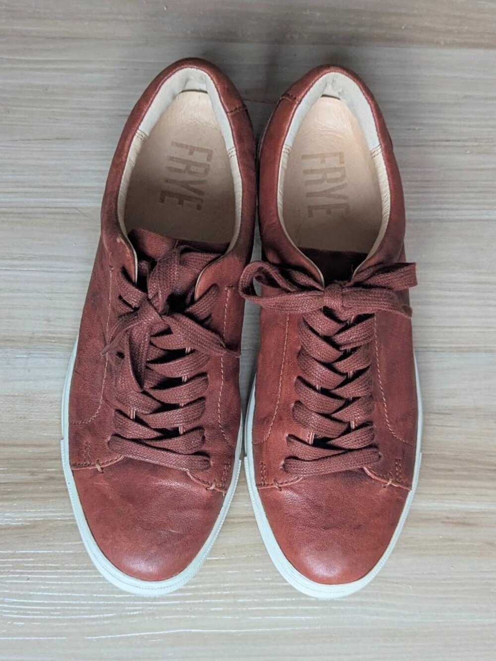 Frye Ivy Women's Low Lace Sneaker in Cognac